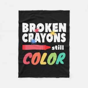 Crayons noch Farbe psychische Gesundheit Bewusstse Fleecedecke
