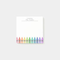 Crayons Notes post-it de l'enseignant personnalisé