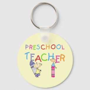 Crayons Preschool Teacher Tshirts und Geschenke Schlüsselanhänger