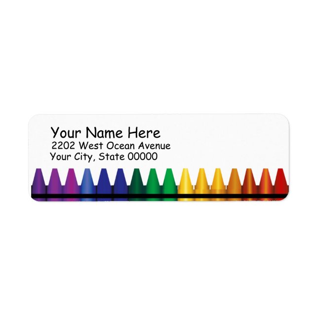 Crayons Return Address Label (Vorne)