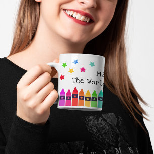 Crayons & Stars Weltbestes Lehrer Dankeschön Kaffeetasse