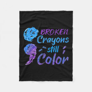 Crayons Suicide Awareness Monatsunterstützung Fleecedecke
