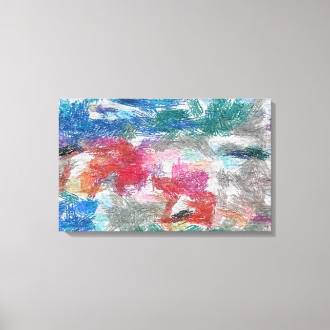 Crayons-Textur Leinwanddruck (Vorderseite)