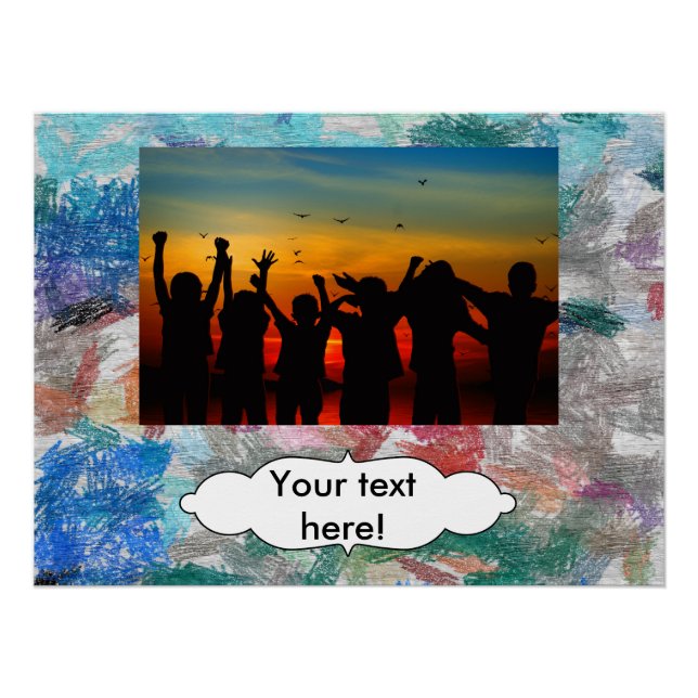 Crayons-Textur Poster (Vorderseite)