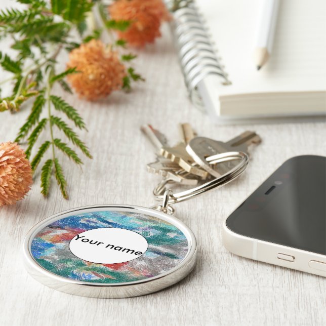 Crayons-Textur Schlüsselanhänger (Seite)