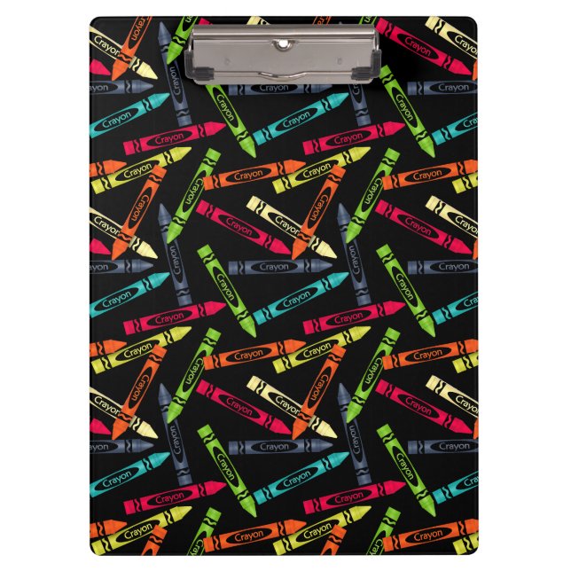 Crayons zurück in die Schule Klemmbrett (Vorderseite)
