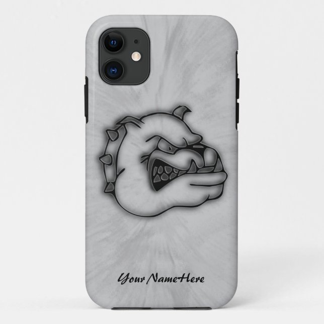 Crazed Bulldog iPhone 5 Fall Case-Mate iPhone Hülle (Rückseite)