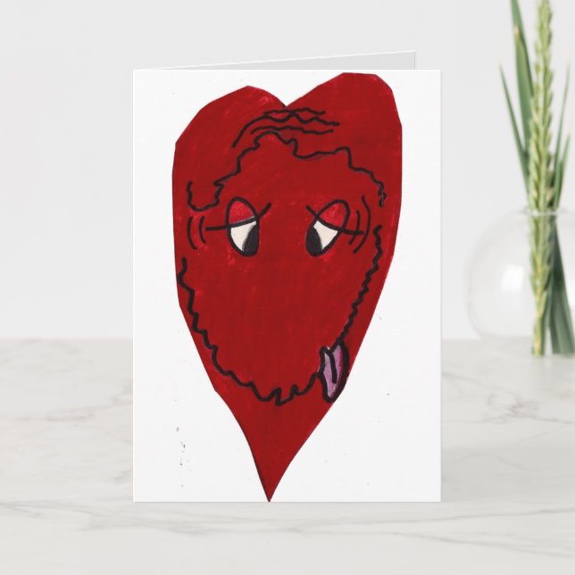 CRAZY À PROPOS DE VOUS Carte de Saint Valentin (Devant)