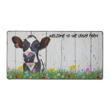 Crazy About Farm Desk Mat - Niedliche Holstein Kuh