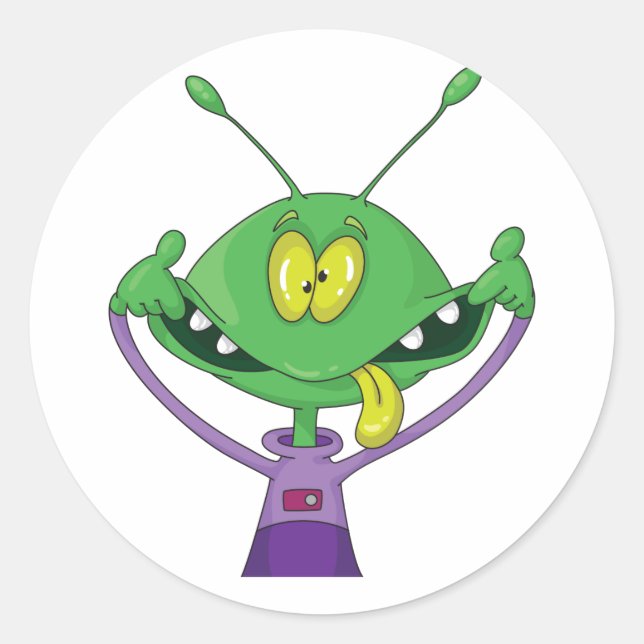 Crazy Alien Stickers (Vorderseite)