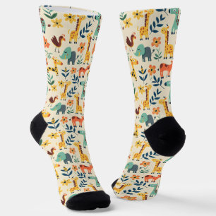Crazy Animals farbenfrohe Muster Socken