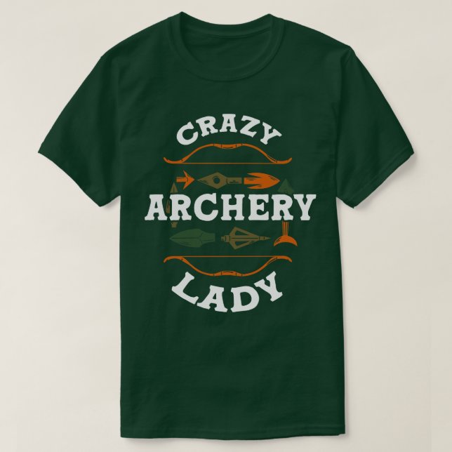 Crazy Archery Lady Archer  T-Shirt (Design vorne)