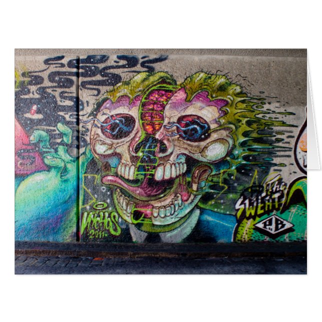 Crazy Art Horror Skull Graffiti (Vorderseite (Horizontal))