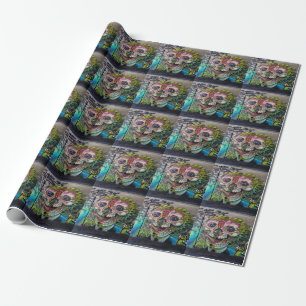 Crazy Art Horror Skull Graffiti Geschenkpapier