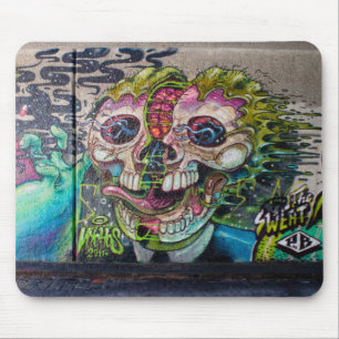 Crazy Art Horror Skull Graffiti Mousepad
