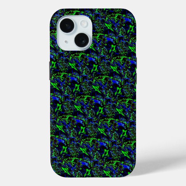 Crazy Artdeco in Funky Rainbow Style Case-Mate iPhone Hülle (Rückseite)