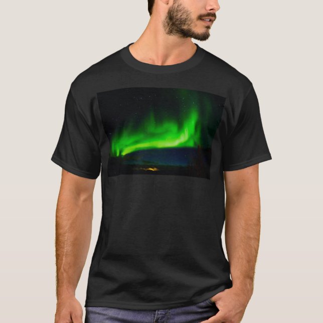 Crazy Aurora Flare, Schöne Nordlichter T-Shirt (Vorderseite)