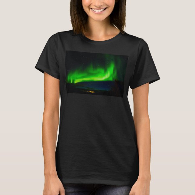 Crazy Aurora Flare, Schöne Nordlichter T-Shirt (Vorderseite)