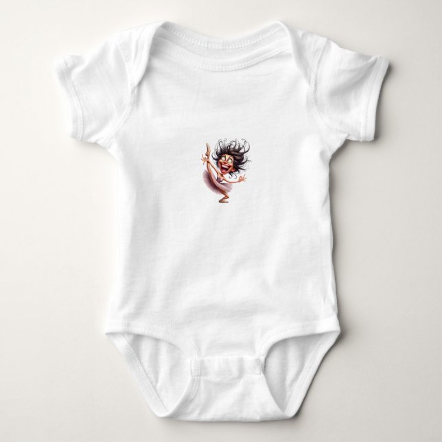 Crazy Ballerina Baby Strampler (Vorderseite)