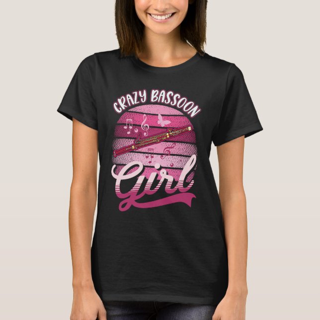 Crazy Bassoon Girl T-Shirt (Vorderseite)