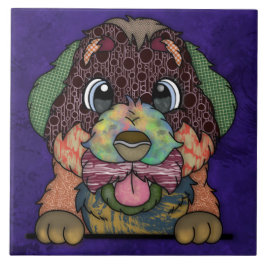 Crazy Bernese Mountain Dog hässliches Gesicht Fliese