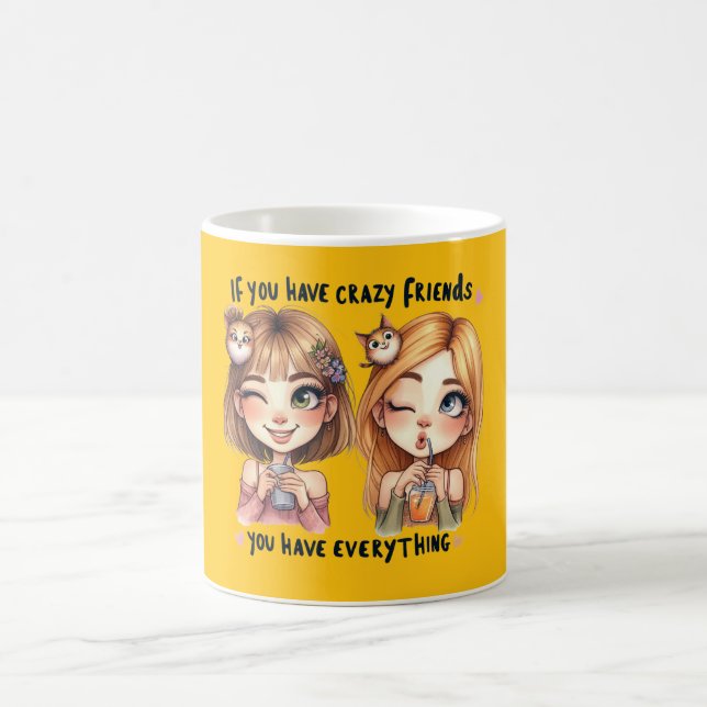 Crazy Best Friends Tasse (Mittel)