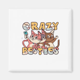 Crazy Besties Take Funny Selfy Work Bestie Gif Magnet