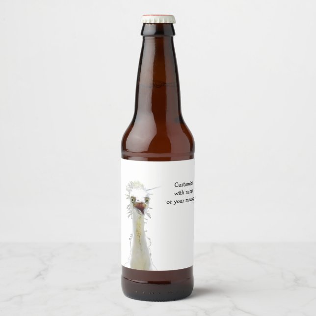 Crazy Bird Beer Label Bierflaschenetikett (Vorderseite)