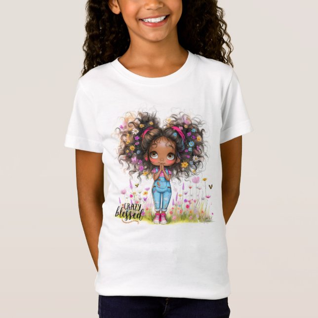 Crazy Blessed Quirky Girl T - Shirt (Vorderseite)