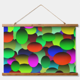 Crazy Bubble Eggs Wandteppich Mit Holzrahmen