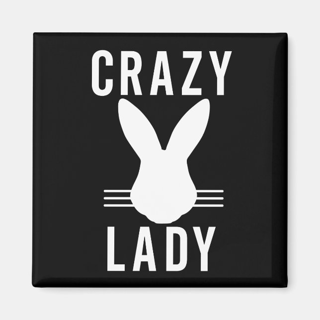 CRAZY BUNNY LADY MAGNET (Vorne)