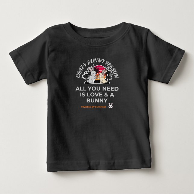 Crazy Bunny Person Baby T-shirt (Vorderseite)