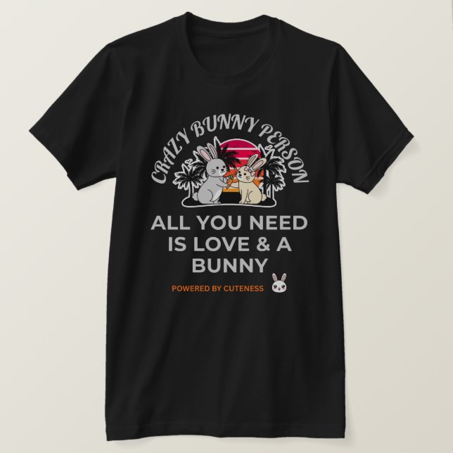 Crazy Bunny Person T-Shirt (Design vorne)