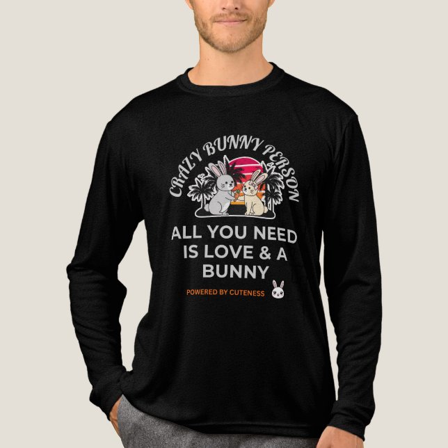 Crazy Bunny Person  Tri-Blend Shirt (Vorderseite)