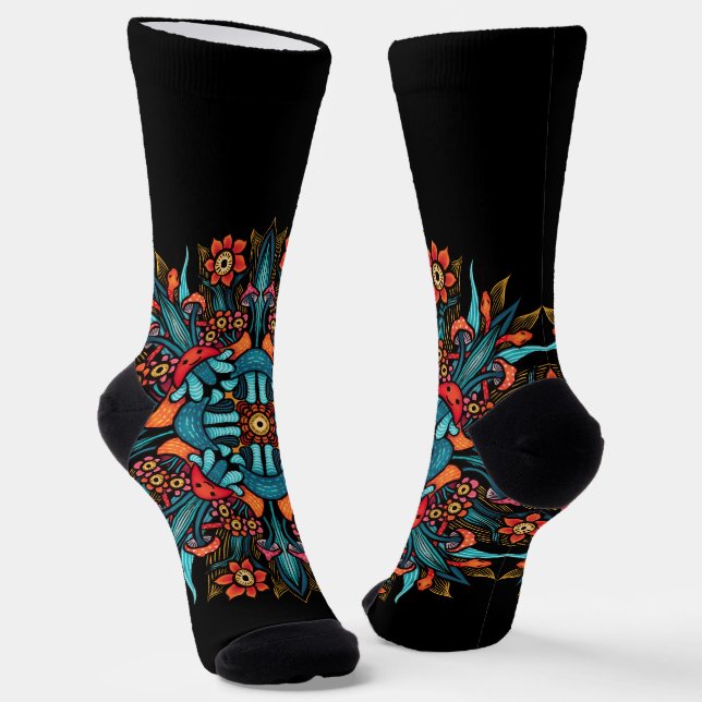 Crazy bunter Spaß cool psychedelische Socken (Gewinkelt)