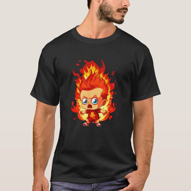 Crazy burning Child T-Shirt (Vorderseite)