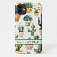 "Crazy cactus lady! Text über ein Kakteen-Design