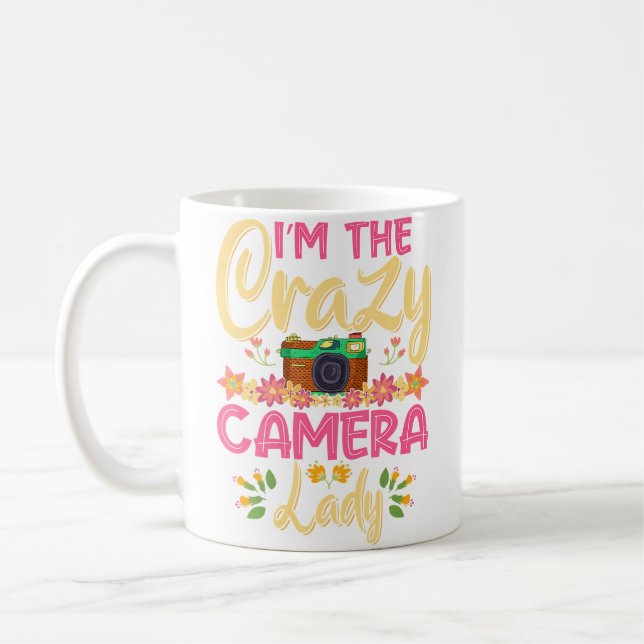 Crazy Camera Lady Photographer Photography Kaffeetasse (Links)