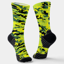 Crazy Camouflage Green Socks