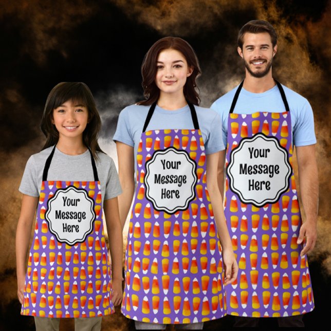 Crazy Candy Mais Beängstigend Black Bat Halloween Schürze (Personalize for the whole family!)