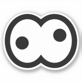 Crazy Cartoon Eyeball Vinyl Aufkleber