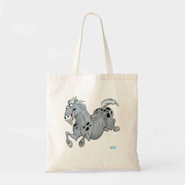 Crazy Cartoon Horse Bag Tragetasche (Vorne)