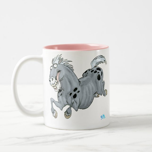 Crazy Cartoon Horse Mug (Gauche)