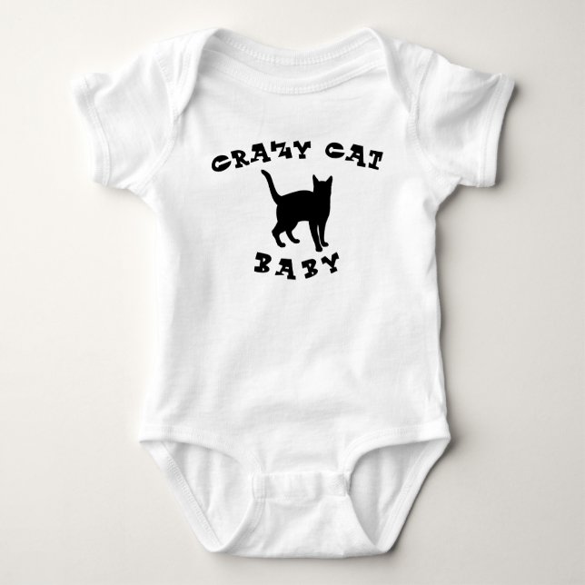Crazy Cat Baby One-Piece Baby Bodysuit Strampler (Vorderseite)