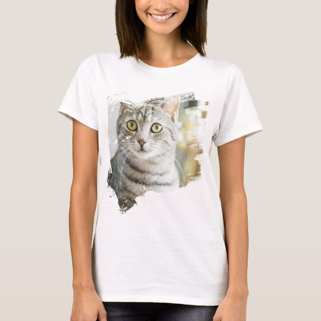 Crazy Cat Design T-Shirt (Vorderseite)