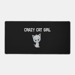 Crazy Cat Girl Schreibtischunterlage