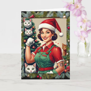 Crazy Cat Lady, 5" x 7" Faltschachtel Karte