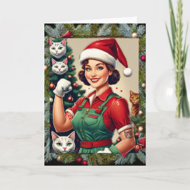 Crazy Cat Lady, 5" x 7" Faltschachtel Karte
