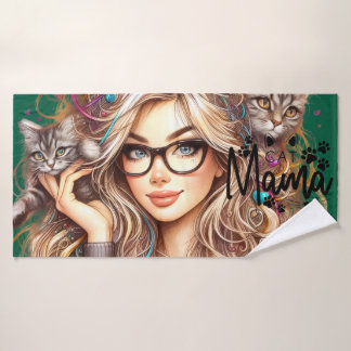 Crazy Cat Lady Badehandtuch