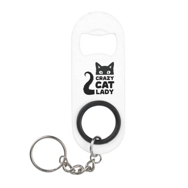 Crazy Cat Lady Bottle Opener Mini Flaschenöffner (Vorderseite)